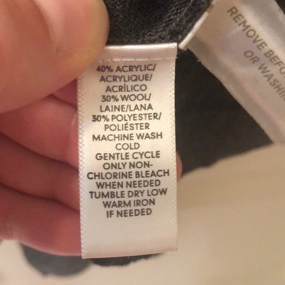 2/$30 - Loft - Gray Draped Open Front Cardigan Lightweight Waterfall Sweater - Picture 5 of 5